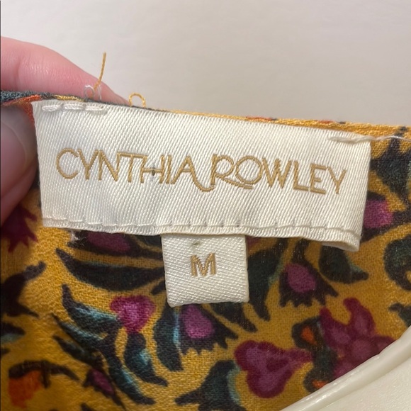 Cynthia Rowley Yellow and Pink Floral Blouse - Picture 2 of 8